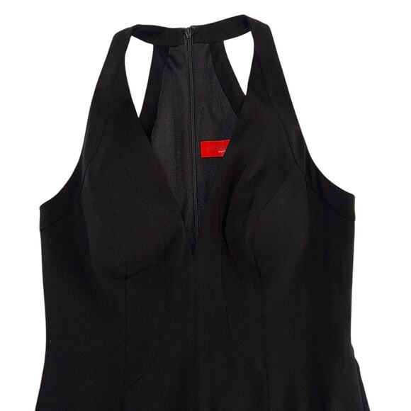 New NWT Carmen Marc Valvo Infusion Black Maxi Dress Size 10 - Picture 9 of 13